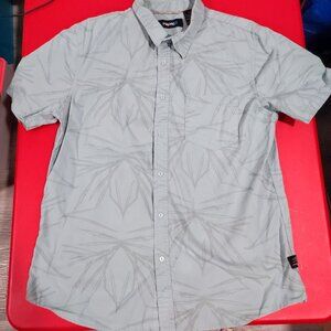 Tony Hawk short sleeve button down shirt muted turquoise men's size L